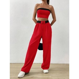 Červený  nohavicový komplet