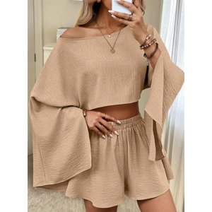 Hnedý kraťasový komplet